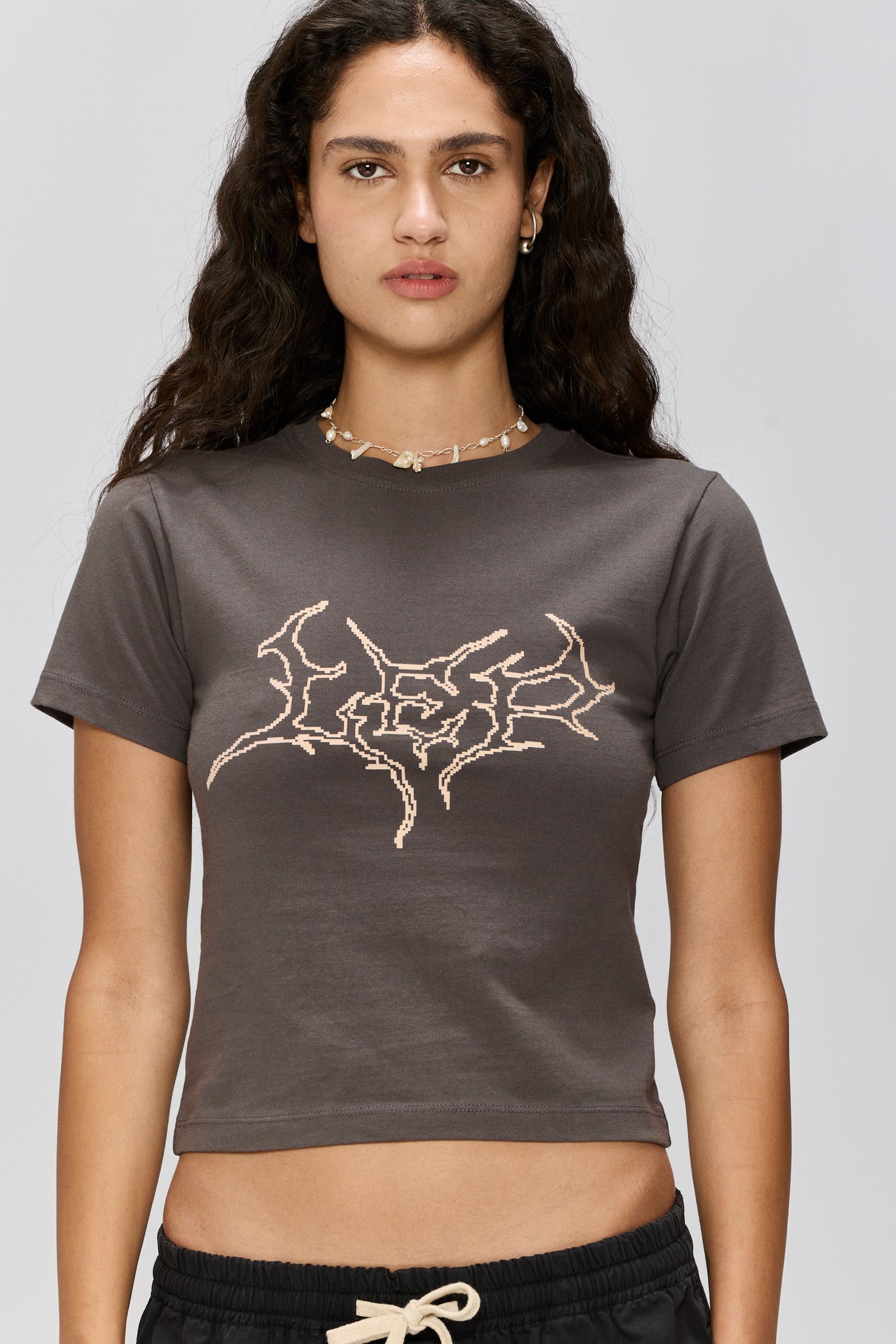 L.e.p logo baby T - washed gray