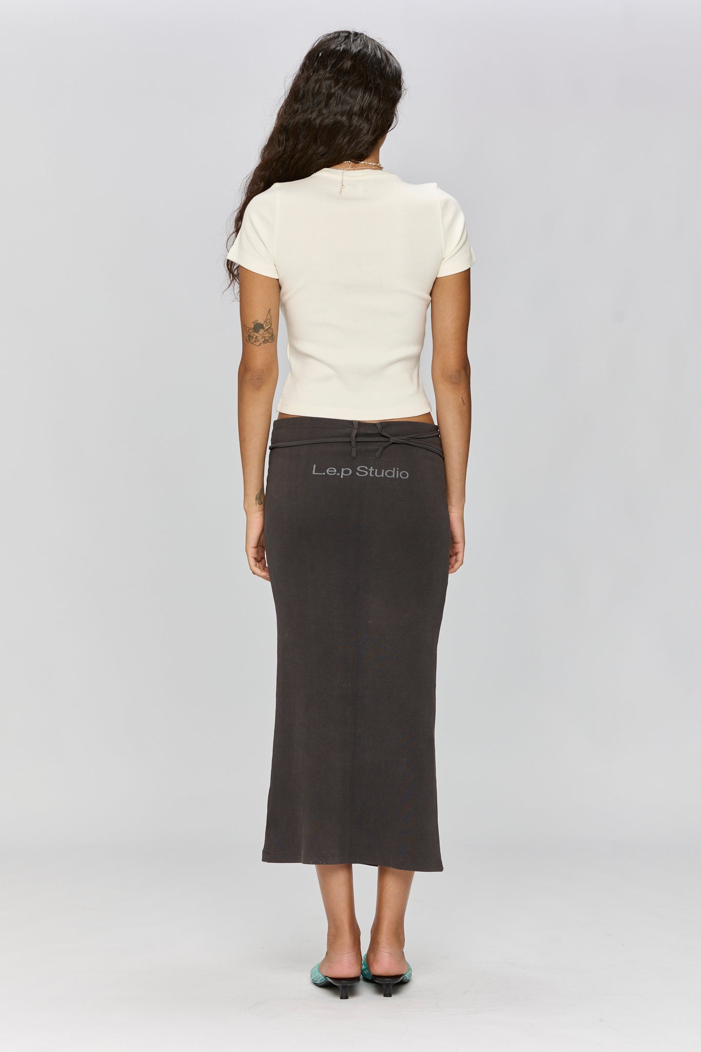 l.e.p studio - washed grey skirt