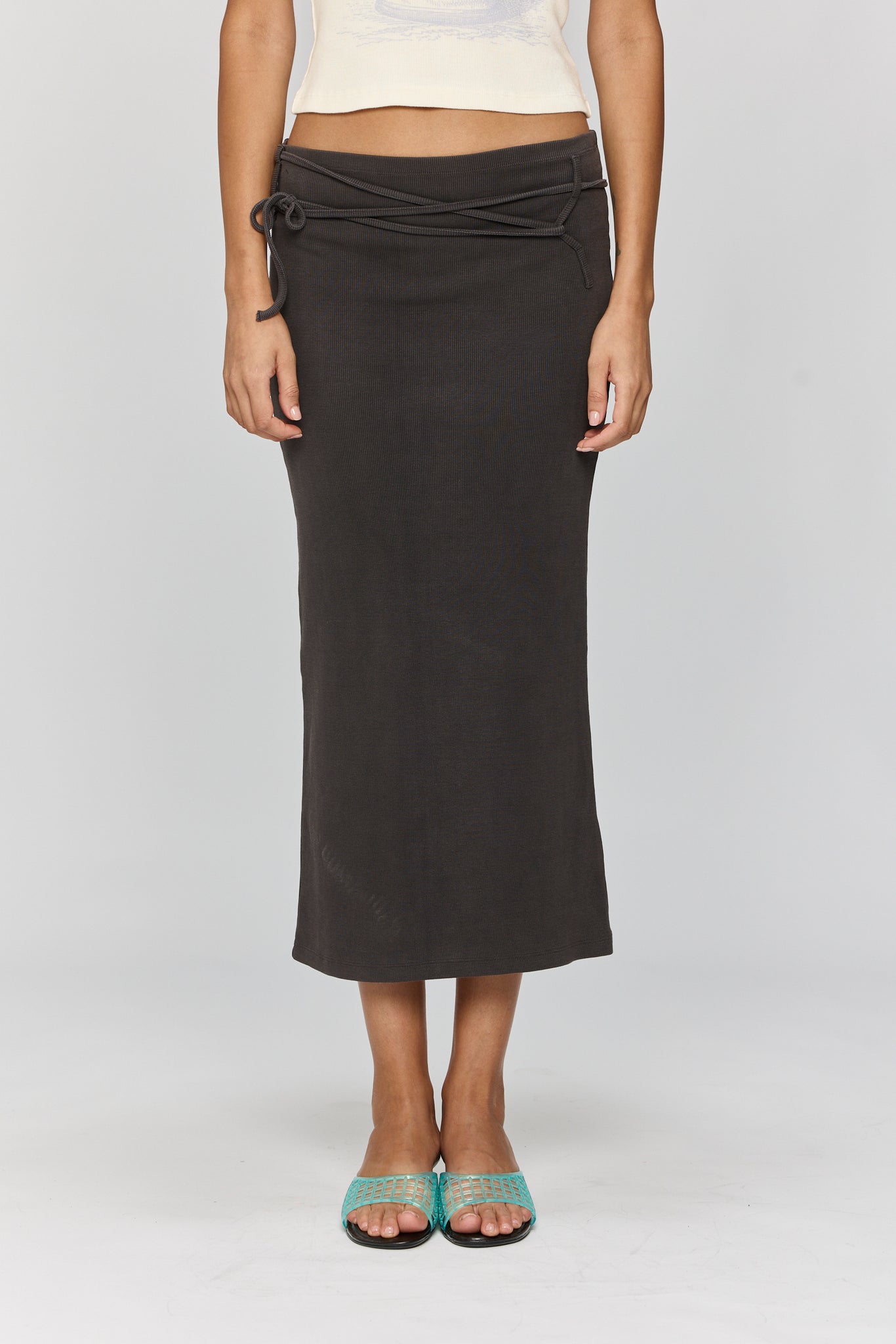l.e.p studio - washed grey skirt