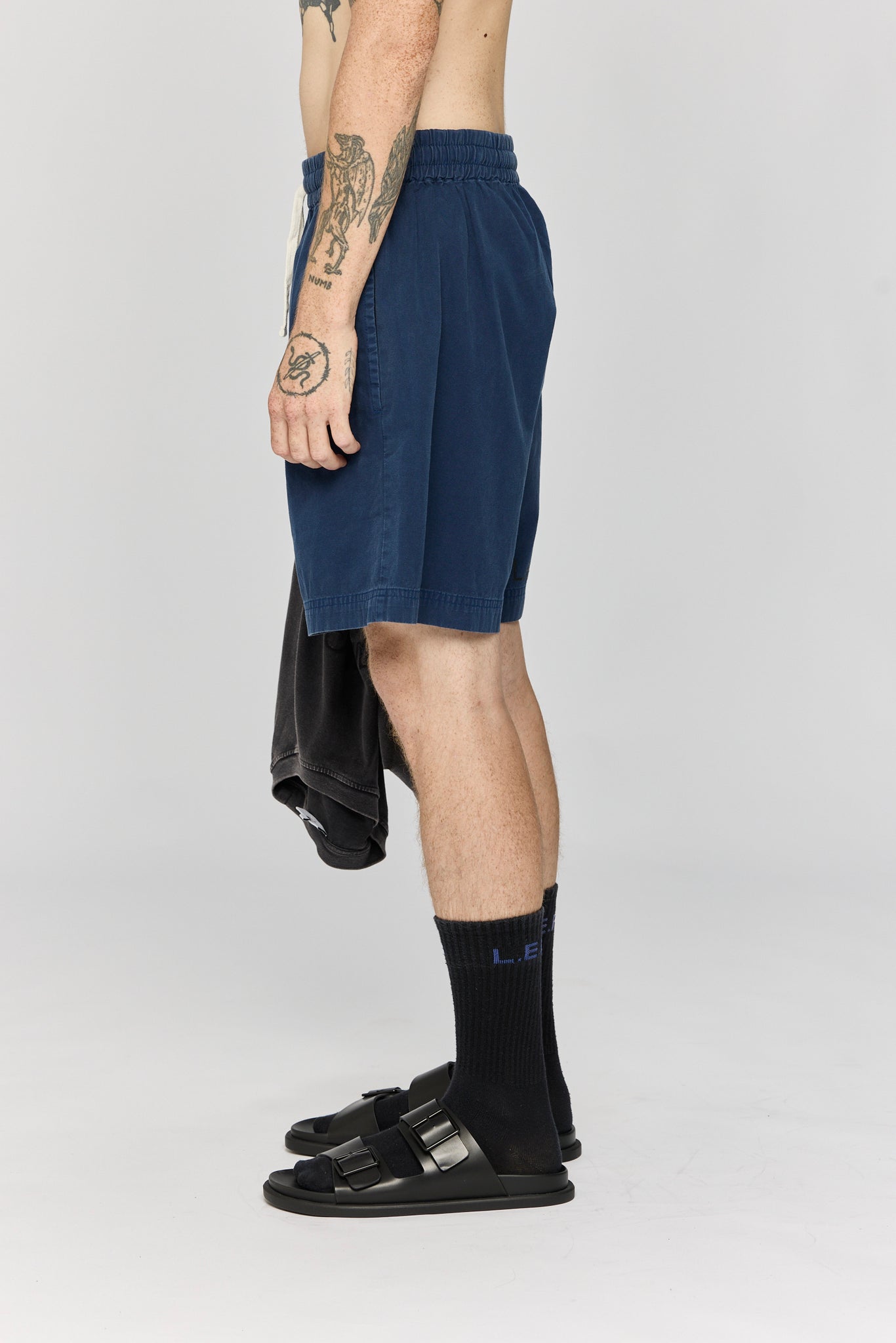 l.e.p studio - washed blue shorts
