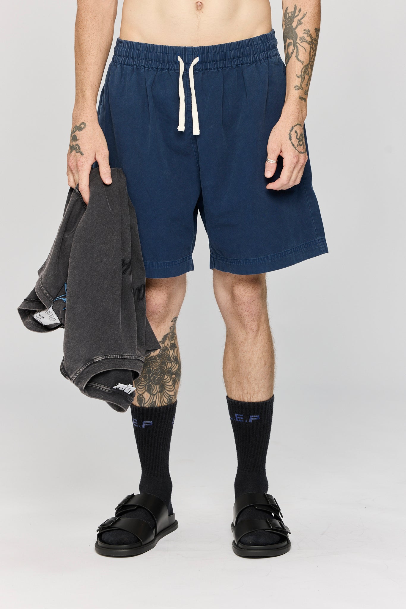 l.e.p studio - washed blue shorts