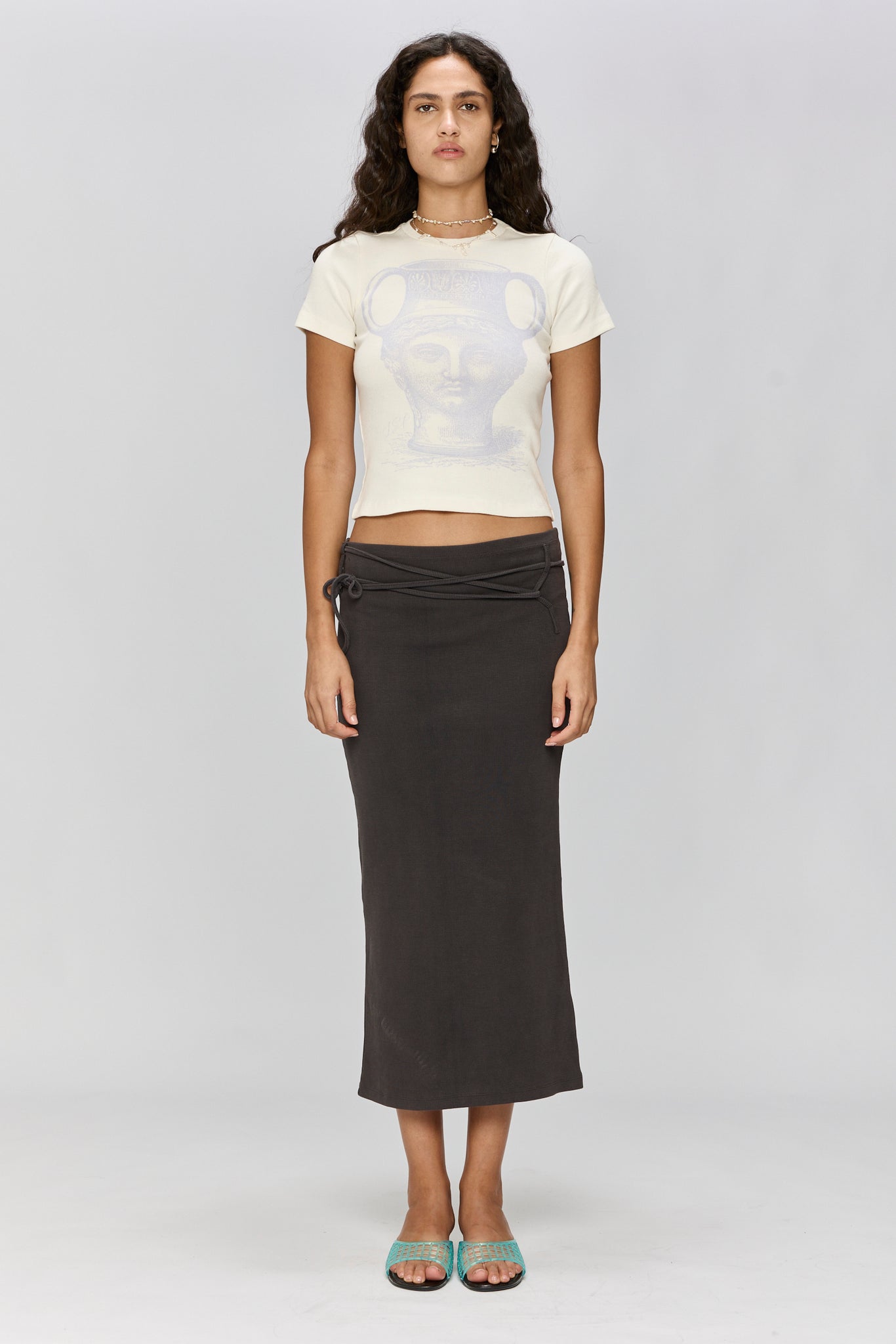 l.e.p studio - washed grey skirt