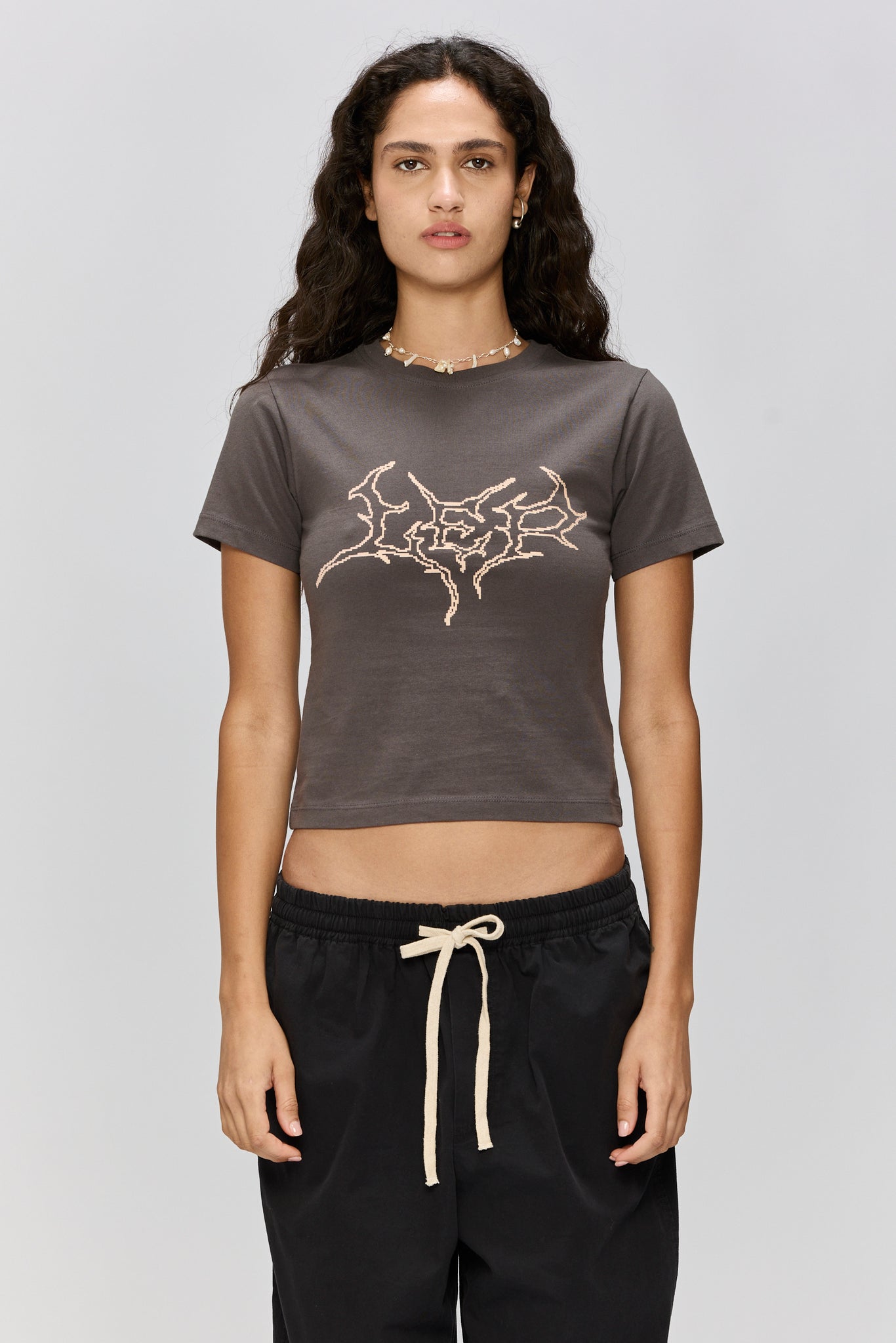 L.e.p logo baby T - washed gray