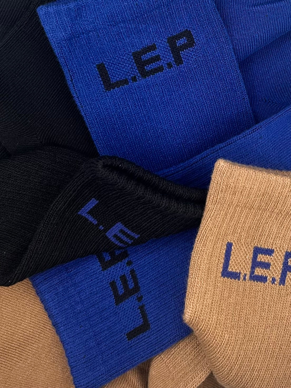 L.E.P socks Blue/ Black/ Brown
