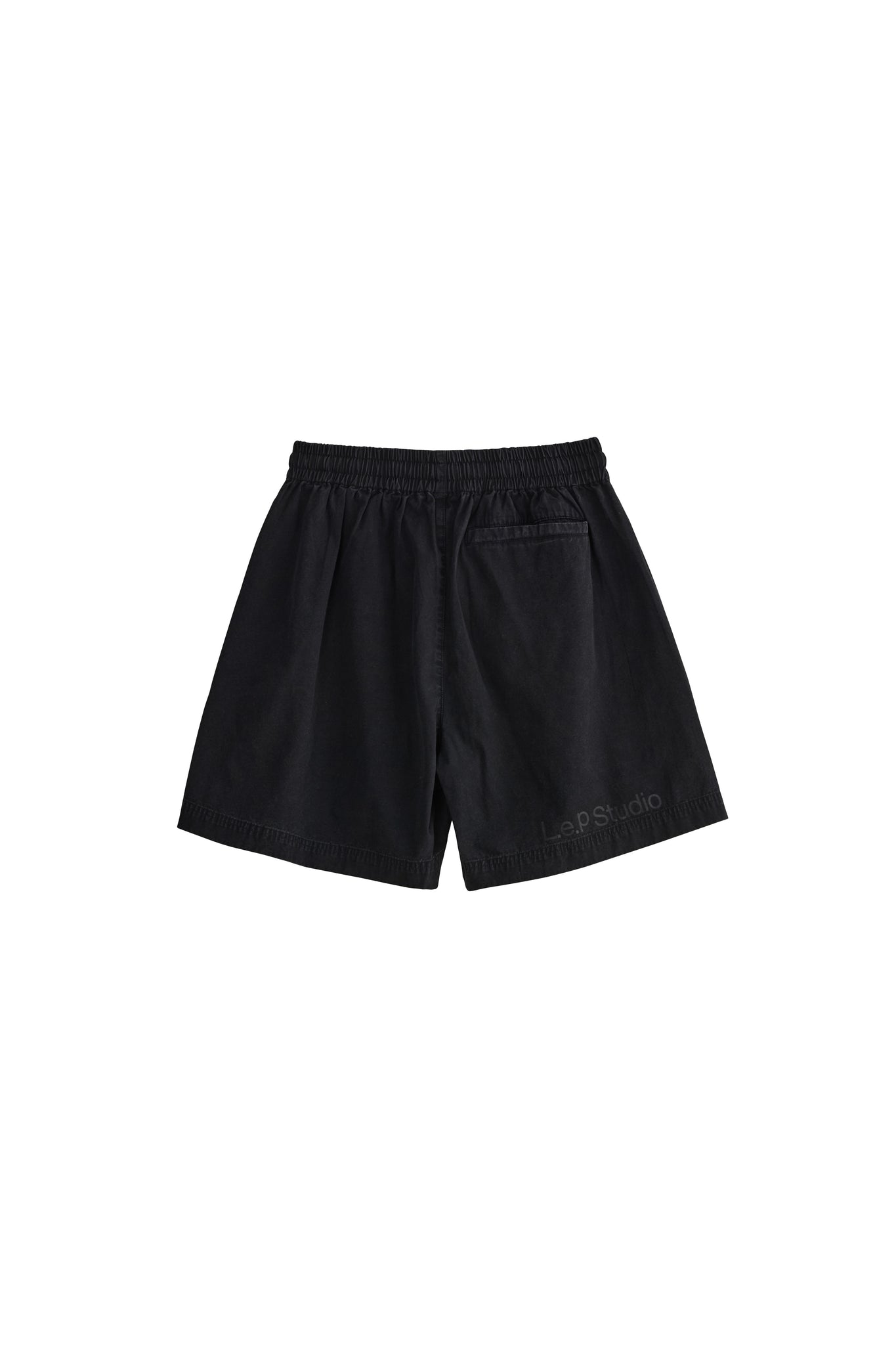 l.e.p studio - washed black shorts