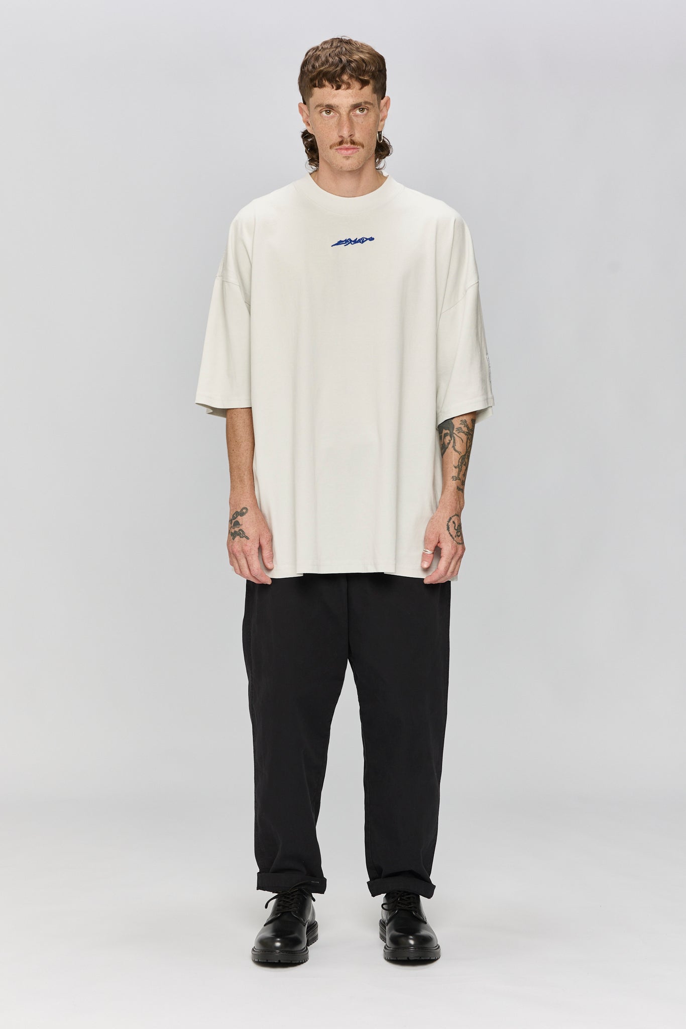 SUPER OVERSIZED T - BOW IN BONE