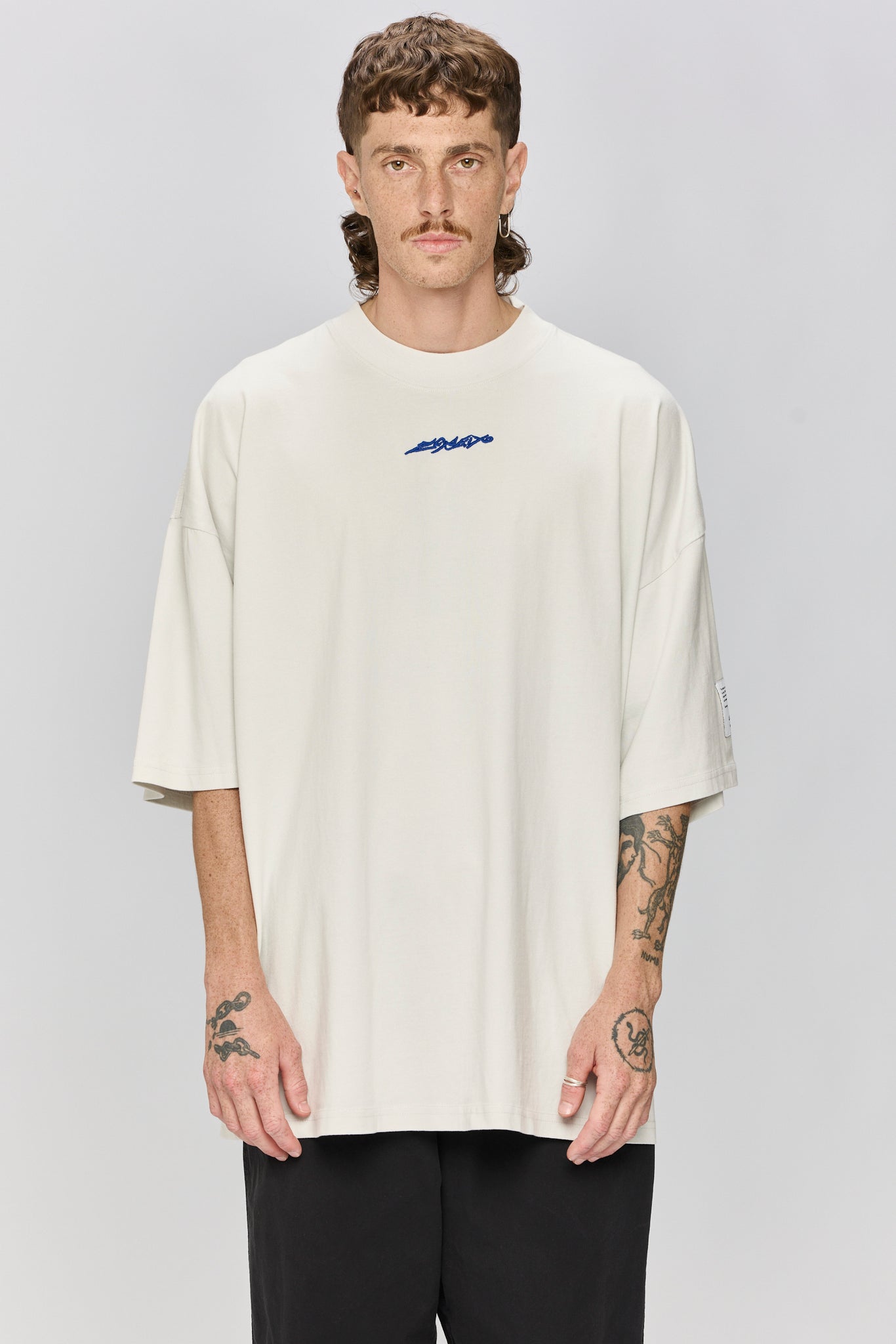 SUPER OVERSIZED T - BOW IN BONE