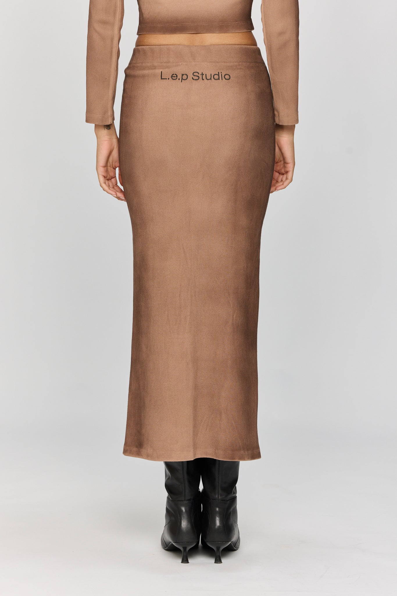 L.E.P HOOK SKIRT BROWN