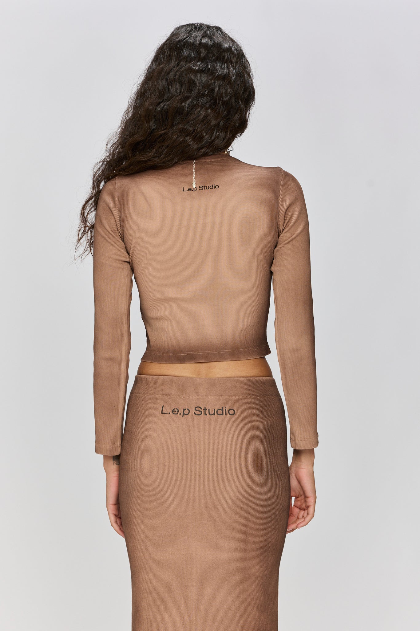 L.E.P HOOK SKIRT BROWN