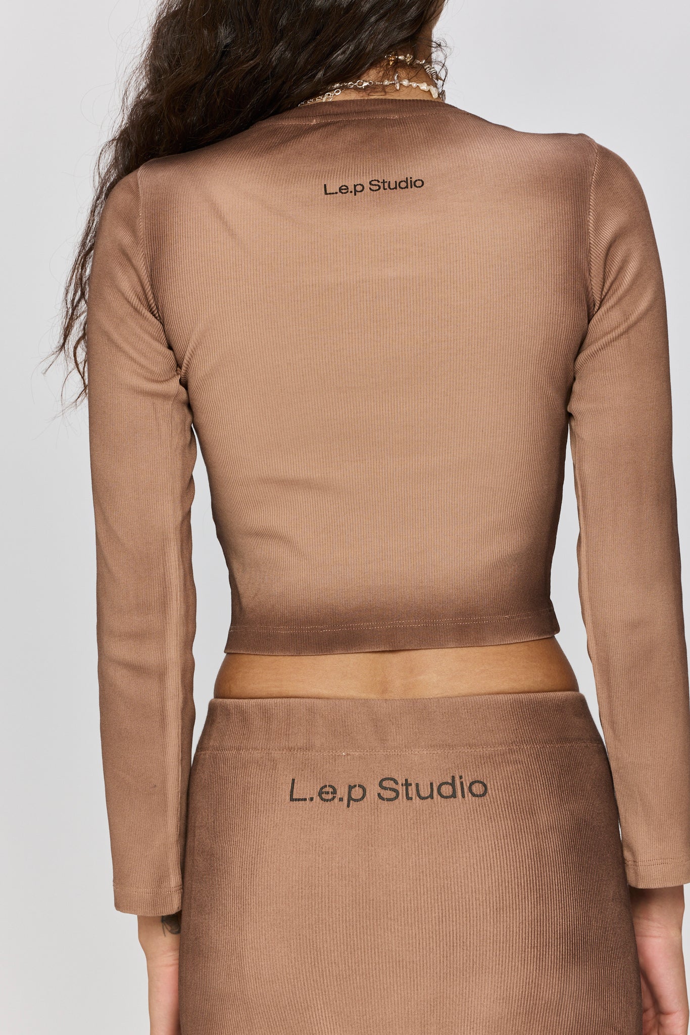 L.E.P HOOK SKIRT BROWN